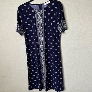 Michael by Michael Kors Paisley Bandana Navy Dress Size Medium